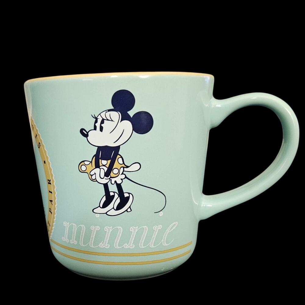 Disney Store Mickey Mouse Genuine Original Authentic Ceramic Mug Mint Green